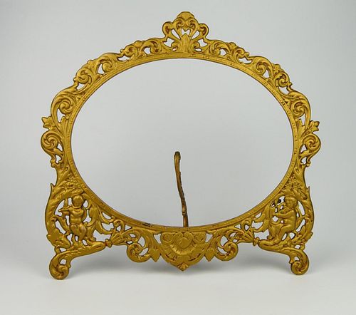 VINTAGE GILT METAL NEO CLASSICAL PICTURE FRAME