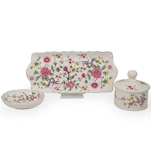 (3 Pc) James Kent Staffordshire Porcelain Set