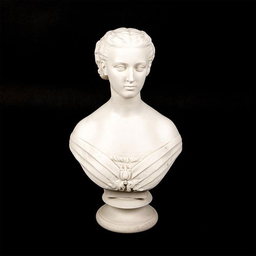 Copeland Parian Porcelain Bust, Princess Alexandra