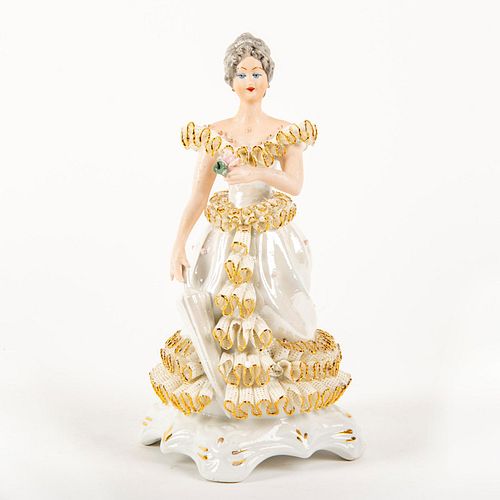 Vintage Porcelain Figurine, Woman With Parasol