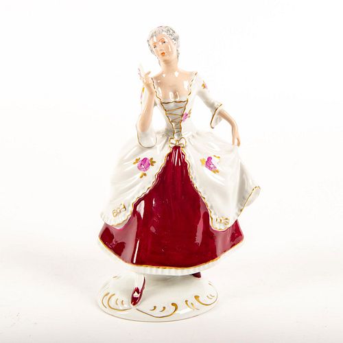 Royal Dux Bohemia Figurine, Lady With Fan