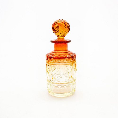 Baccarat Depose Amberina Serpentine Pattern Perfume Bottle