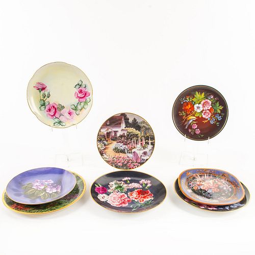 8 Assorted Decorative Floral Plates