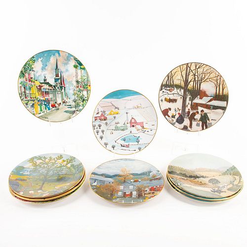 10 Collectible Ceramic Landscape And Seascape Plates
