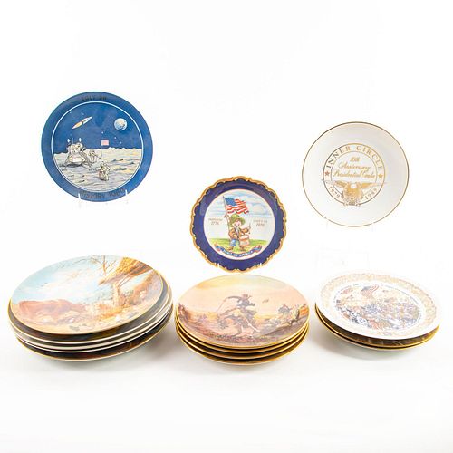 15 Porcelain Decorative Collectors Plates, Americana