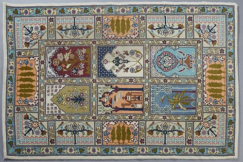 French Oriental Style Carpet, 20th c., 3' 11 x 5' 10.