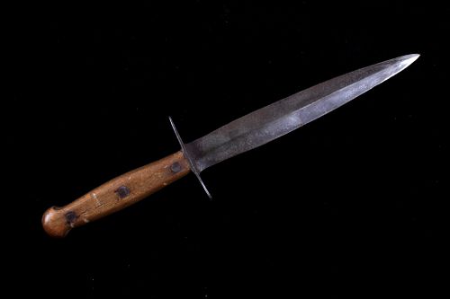 Double Sided Oak Handle Dagger C. Early 1900's