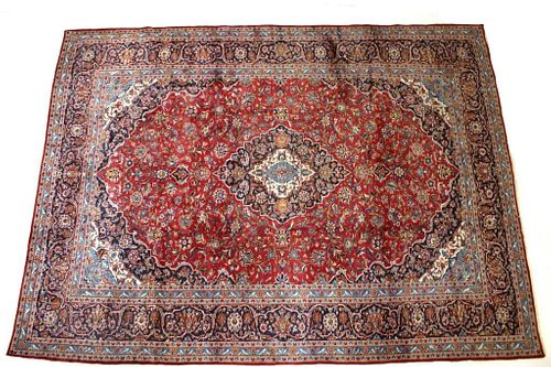 Kashan Persian Hand Knotted Large Area Rug