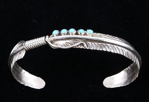 Navajo Chester Charlie Sterling Silver Bracelet