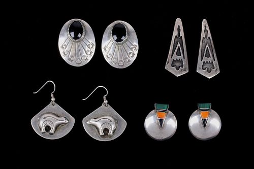 Navajo Sterling Silver Earring & Pin Collection