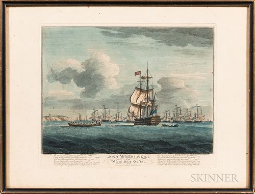 Maritime Engraving "Sweet William's Farewel to Black Eyed Susan," after Monemie, engraved by Fourdrinier, London, late 18th/early 19th