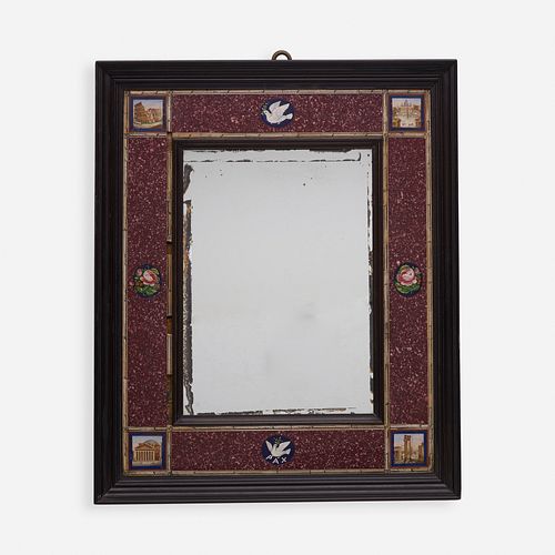 Italian, micromosaic framed mirror