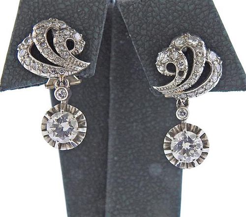 Platinum Diamond Earrings 