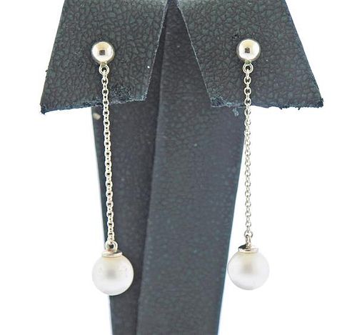 Tiffany &amp; Co Silver Pearl Drop Earrings
