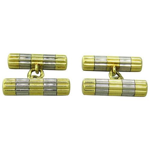 Tiffany &amp; Co 18k White and Gold Cufflinks