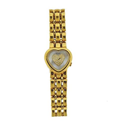 Piaget 18k Gold MOP Diamond Heart Watch 481188
