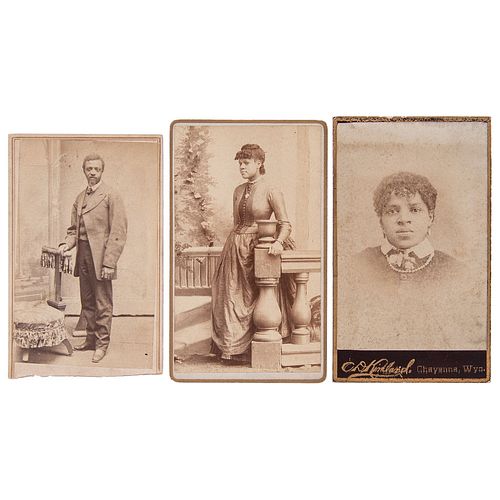 3 CDVs of African Americans by Western Photographers