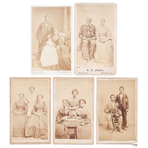 CDV Group Portraits of African Americans, circa 1865