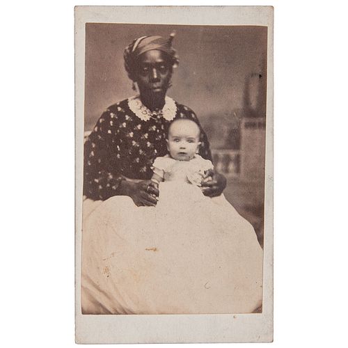 CDV of African American Caretaker with White Baby, New Orleans, circa 1867