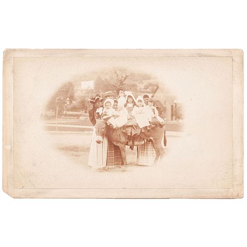 Posing with a Burro, African American Women and Their Wards, Boudoir Card, Colorado Springs, circa 1890