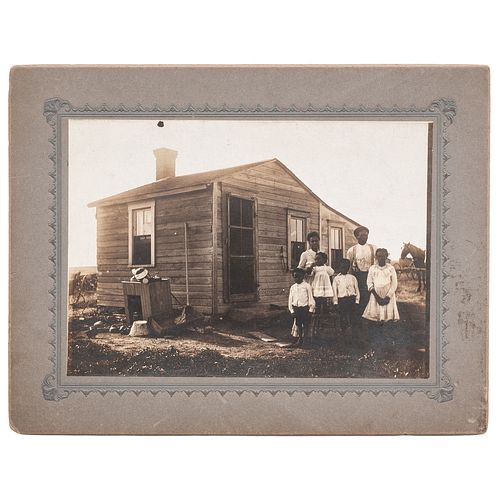 African American Family and Home, Oversized Photograph, South Dakota, circa 1900