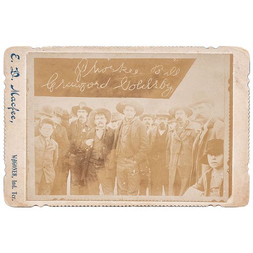 Betrayal and Capture of Cherokee Bill, Cabinet Card, Wagoner, Indian Territory (Oklahoma), 1895