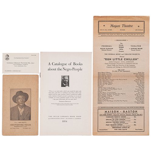 African American Occupational Ephemera, Los Angeles, Early Twentieth Century
