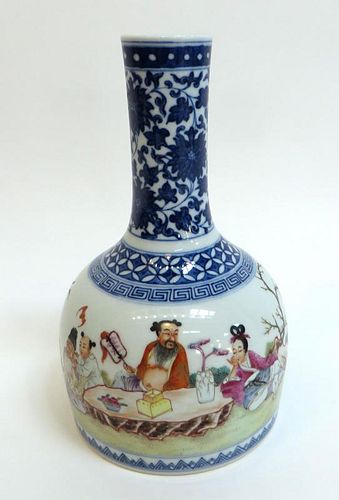 Qing Blue & White Bell Form Vase