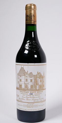 WINE: 1989 Chateau Haut Brion Bordeaux bottle