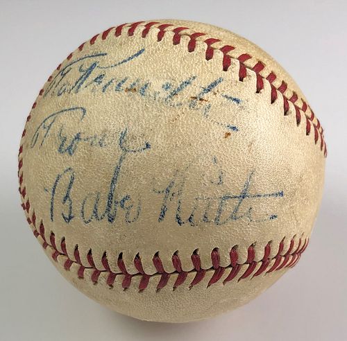 BABE RUTH Signed Baseball PSA/DNA 