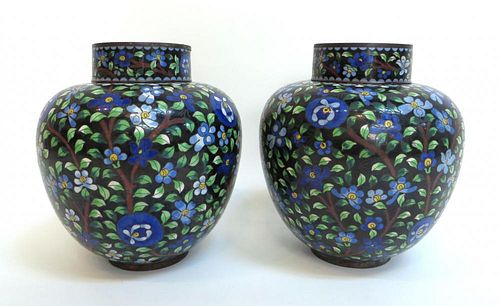 Fine Qing Dynasty Kangxi Cloisonne Jars