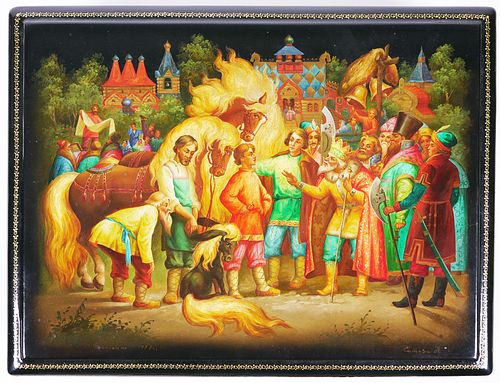 Enchanted Pony—Russian Lacquer Box—Signed—1977