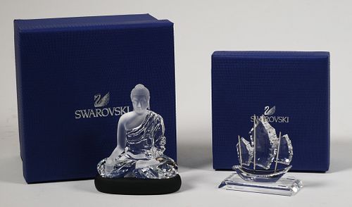 (2) Swarovski Crystal Figures, Asian Themes