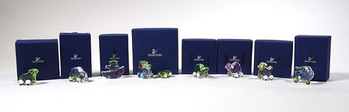 (7) Swarovski Crystal Toy Figurines, Ducky, Boat and More