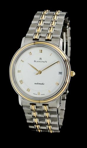 A Stainless Steel and Yellow Gold No. 97 Wristwatch, Blancpain,