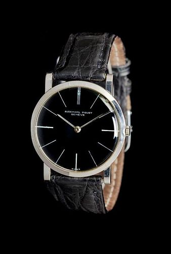 An 18 Karat White Gold Wristwatch, Audemars Piguet,