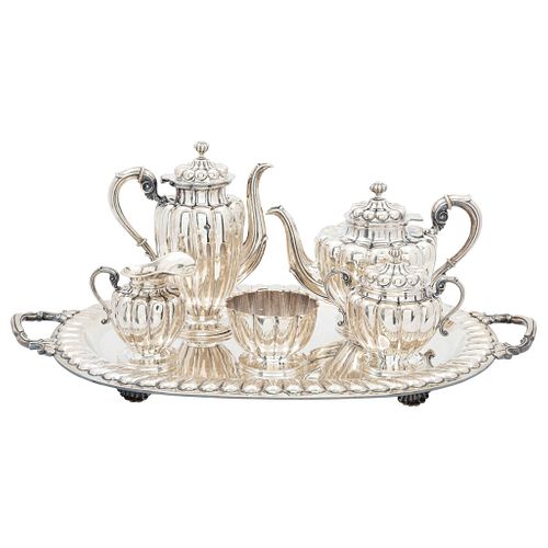 Tea Set, Mexico, 20th century, Sterling Silver, Varying brands and models, 5774 g, Pieces: 6