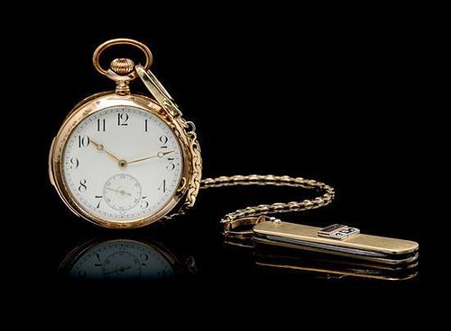 * A Gold Filled Open Face Quarter Minute Repeater Pocket Watch,