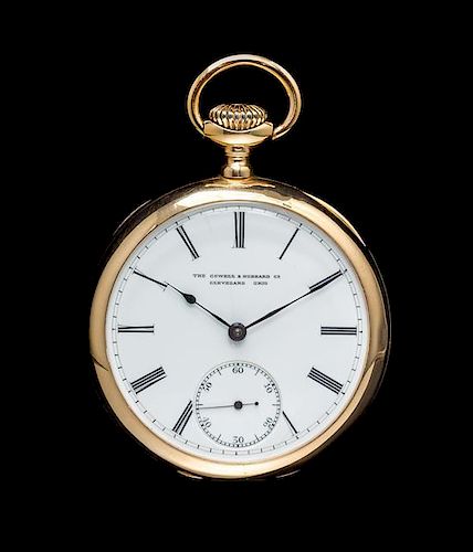 An 18 Karat Rose Gold Open Face Pocket Watch, Patek Philippe for the Cowell & Hubbard Co., Circa 1892,
