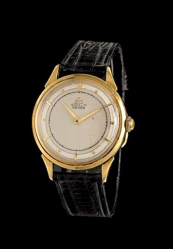 An 18 Karat Yellow Gold Ipsomatic Wristwatch, Gubelin, Circa 1950's,