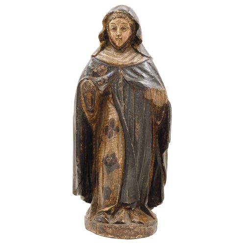 SANTA MARGARITA, MÉXICO, 18th century, Carved in polychrome wood, Conservation details, 15.9" (40.5 cm) in height