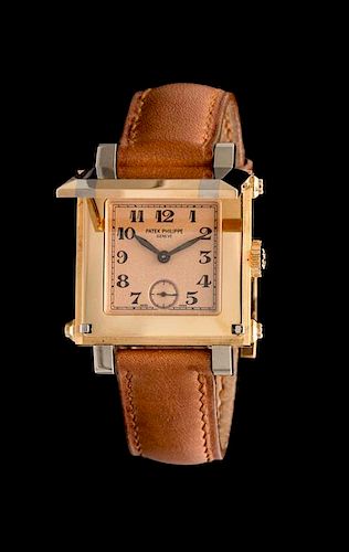 An 18 Karat Two Tone Gold Ref. 5099 RG Gondolo Cabriolet Wristwatch, Patek Philippe,
