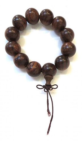 Brown Wood Bead Bracelet