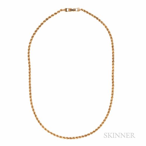 14kt Gold Chain, 10.7 dwt, lg. 17 3/4 in.