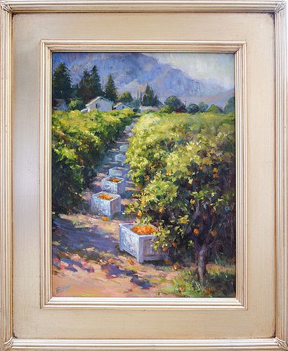 BEVERLY LAZOR, "Oranges," Oil on panel