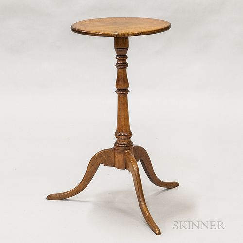 Chippendale Maple Candlestand, ht. 27 1/2, dia. 14 1/2 in.