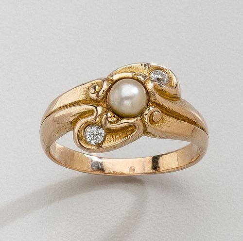 LeBolt Gold, Diamond & Pearl Ring
