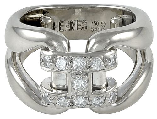Hermes Gold & Diamond Ring