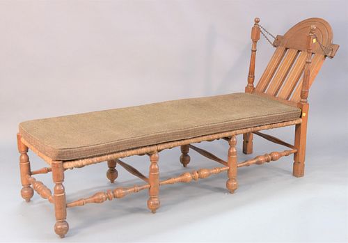Wallace Nutting maple daybed, ht. 44", lg. 41", wd. 24".