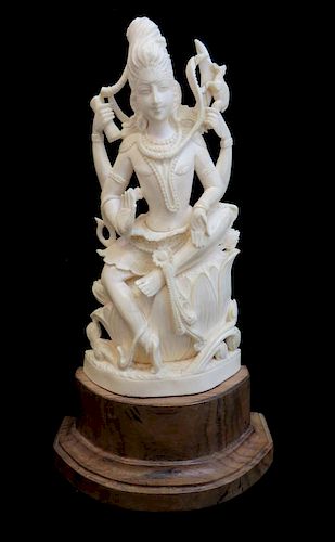 Antique Ivory Indian Deity